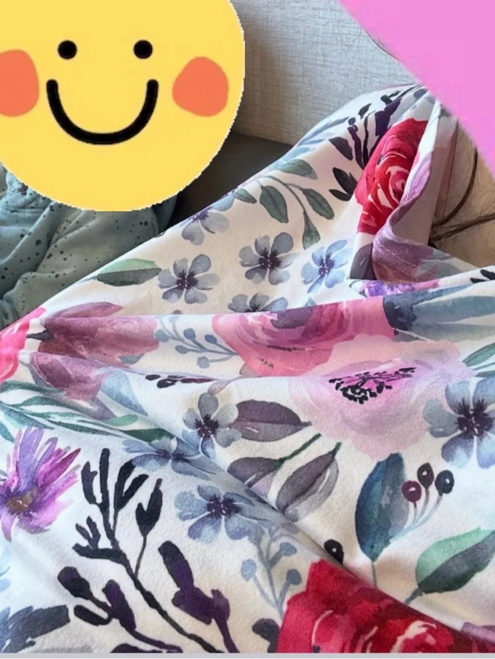 Floral Car Seat Cover - Pink & White Nursing Cover